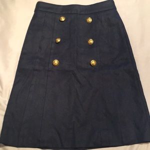 J Crew A line sailor skirt.
